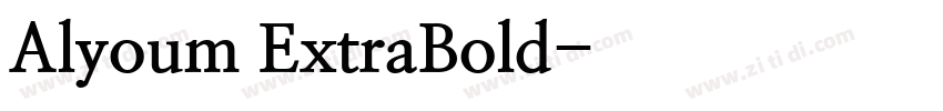 Alyoum ExtraBold字体转换